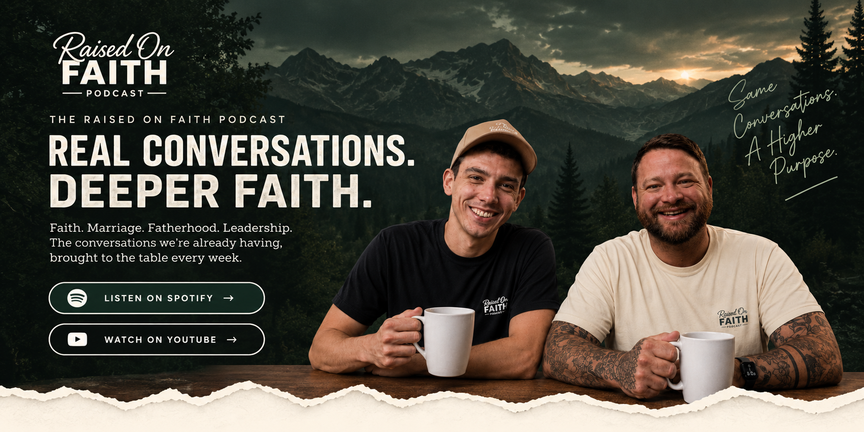 Raised On Faith Podcast - Real Conversations. Deeper Faith.